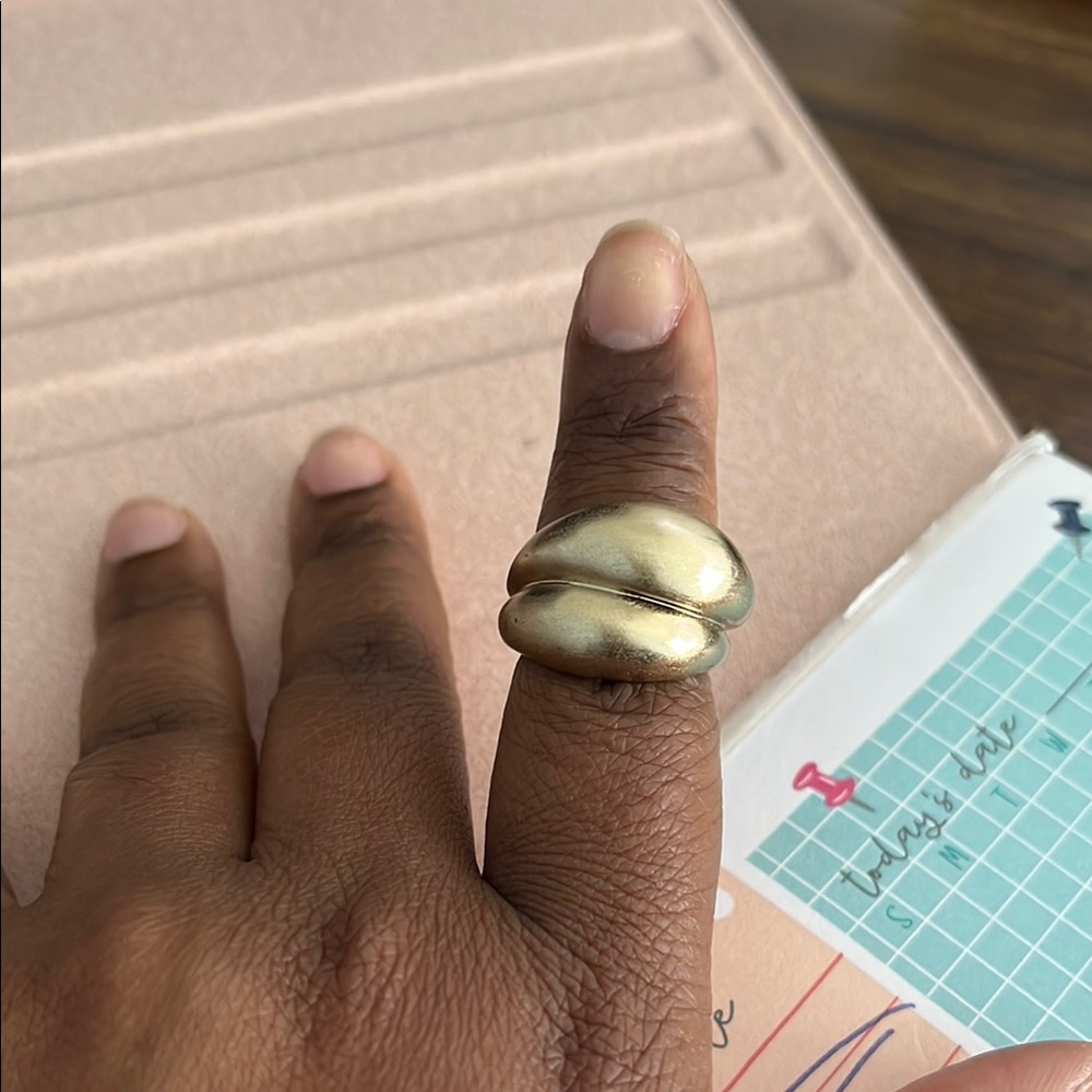 Gold-Tone Double Band Ring